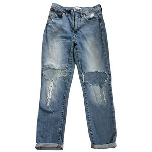 Madewell The Perfecr Vintage Jeans high rise distressed size 27